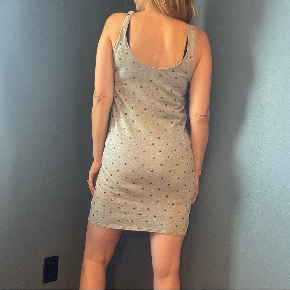 Kirrily Johnston Australia Gray Sleeveless Bodycon Studded Mini Dress AUS 12/M - Picture 5 of 10